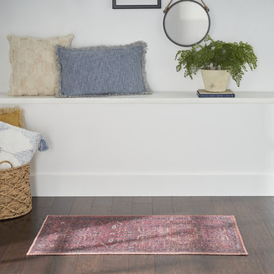 Machine Washable Oriental Red Area Rug