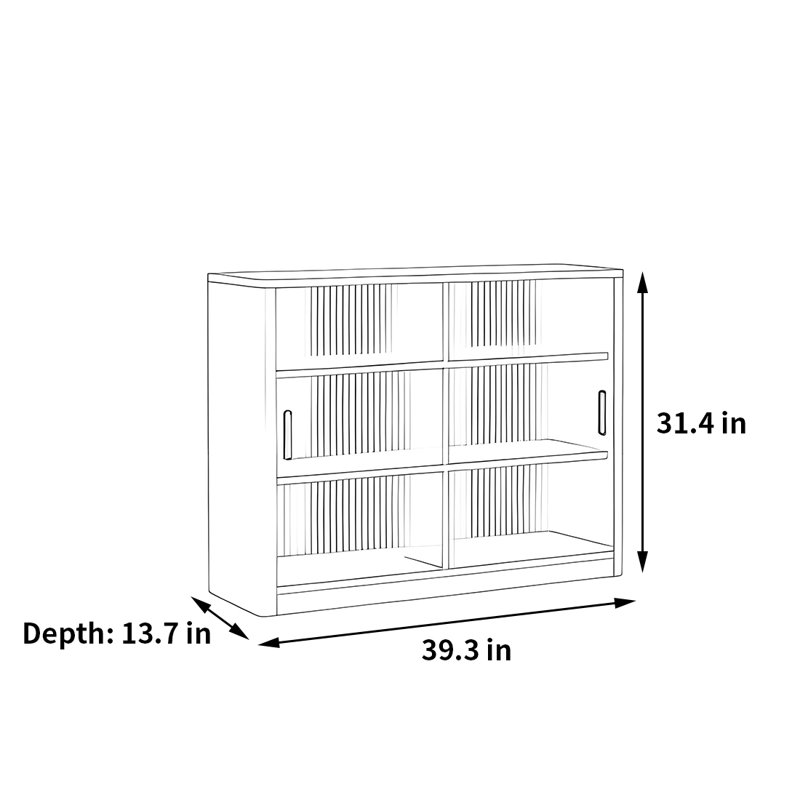 Bibliothèque classique et de haute qualité, (3 tablettes) H 31,4 po x l 39,3 po x P 13,7 po