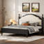 Lit plateforme tapissier en bois Linen-128986494-128986495