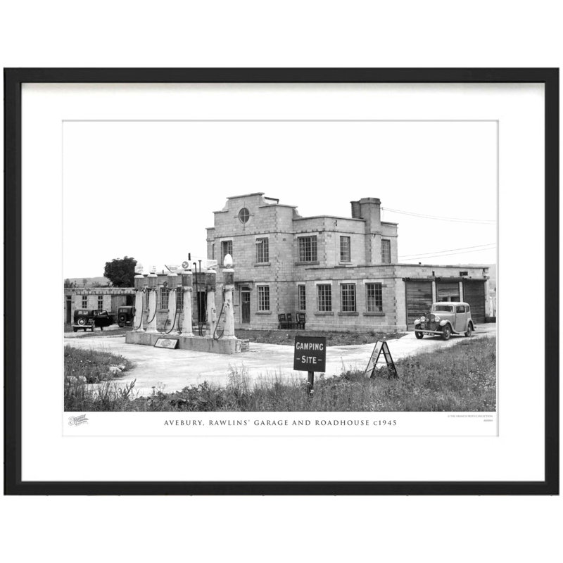Avebury, Rawlins' Garage And Roadhouse C1945 - Single Picture Frame Print, 45cm H x 60cm W x 2.3cm D