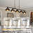 Dardani 5 - Light Dimmable Farmhouse Chandelier Billiard & Pool Table Lights Black Chandelier Island Lights for Kitchen Dining Room Light Fixture