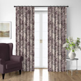 Dolce  Wisteria Cotton Pinch Pleat Drapery Panel Set of 2