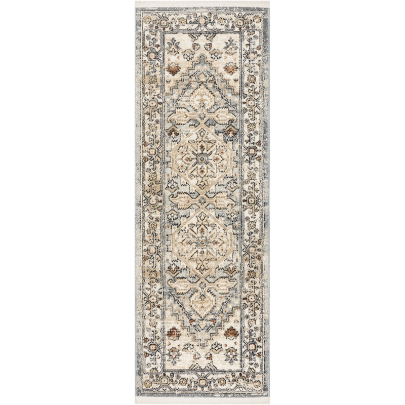 Nourison Pardis Blue Taupe Vintage Indoor Rug, Runner 2' x 6'