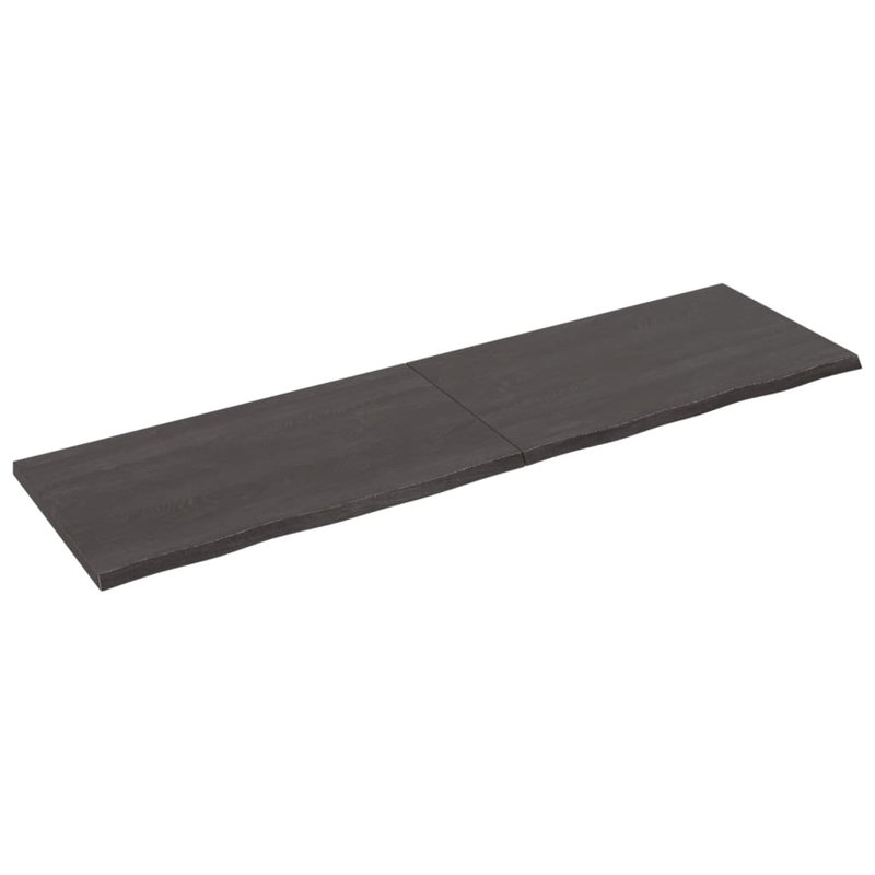 Avitzur 220cm Solid Wood Bathroom Vanity Top, Dark Brown