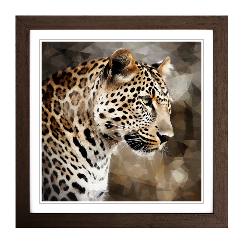 Leopard Precisionism - Framed Print, Walnut