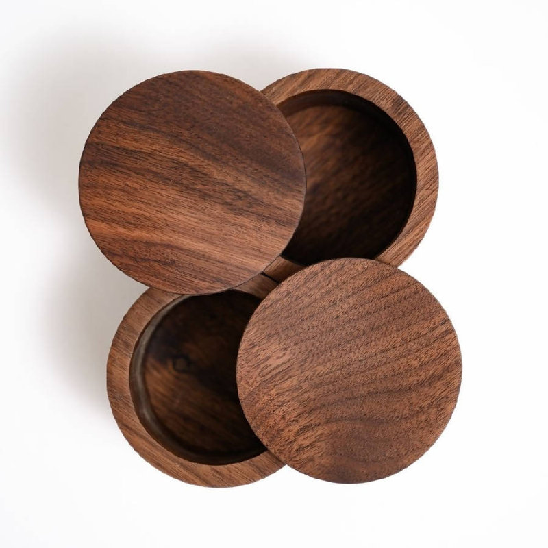 Kambur Walnut Wood Spice Jar