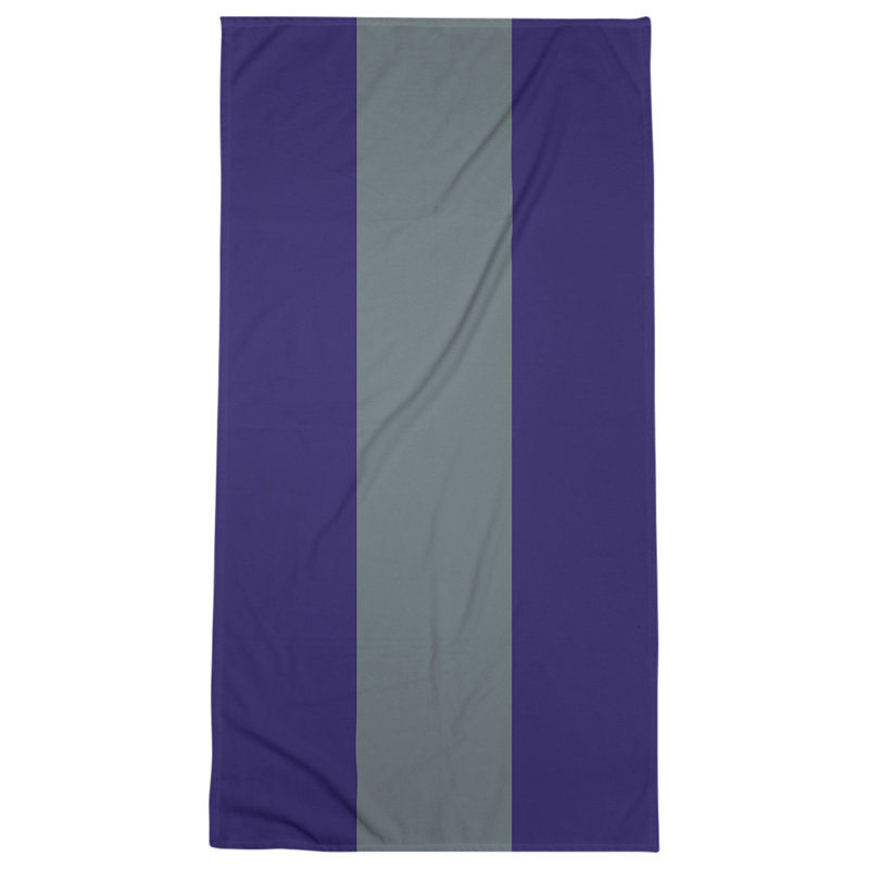 Beach Towel, Bath Towel, Purple/Gray, Polyester/Cotton