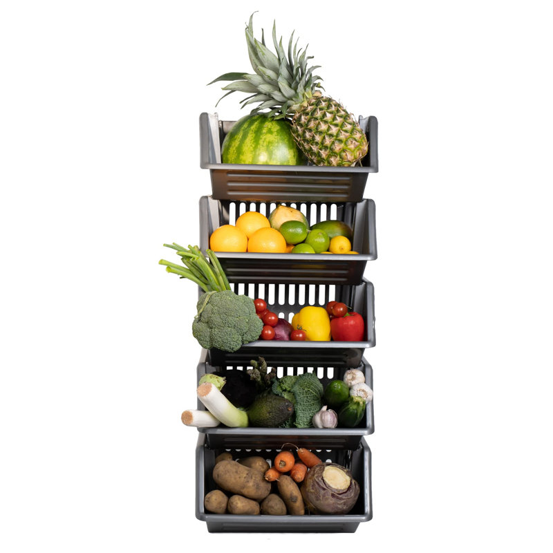 Finch Plastic Cabinet Shelving Rack, Grey