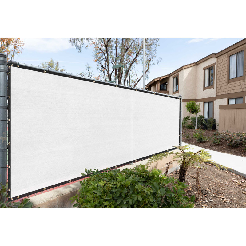 Housse de protection en tissu pour clôture d'intimité H 3 pi ColourTree, Blanc, H 3 pi x l 125 pi