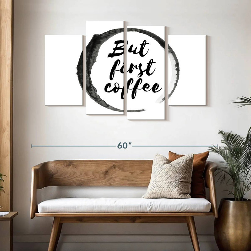 But First Coffee Quote, H 32 po x l 52 po