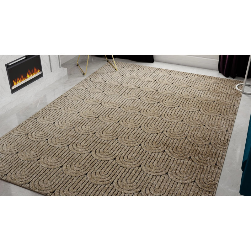 Tapis contemporain N Peace, Rectangle 5 pi x 7 pi