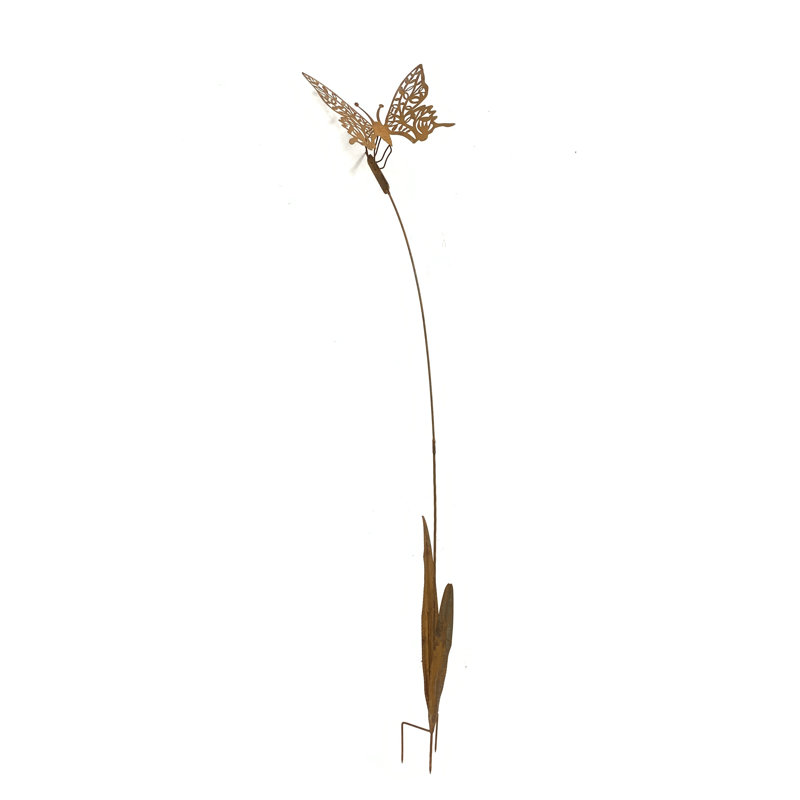 Rustic Butterfly Garden Stake