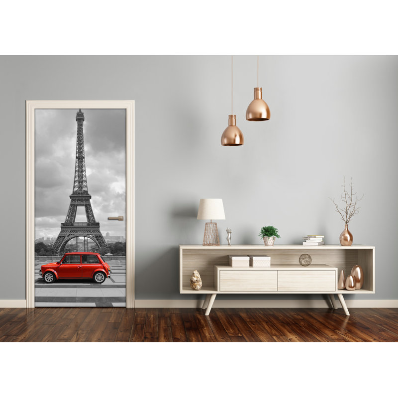 Self Car Eiffel Tower Door Decal