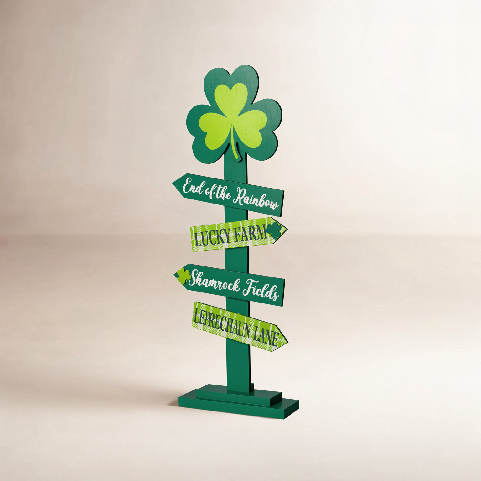 Iron Shamrock Porch Sign