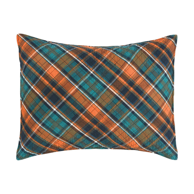 Troy Plaid Cotton Reversible Quilt Set, Full/Queen Quilt + 2 Shams