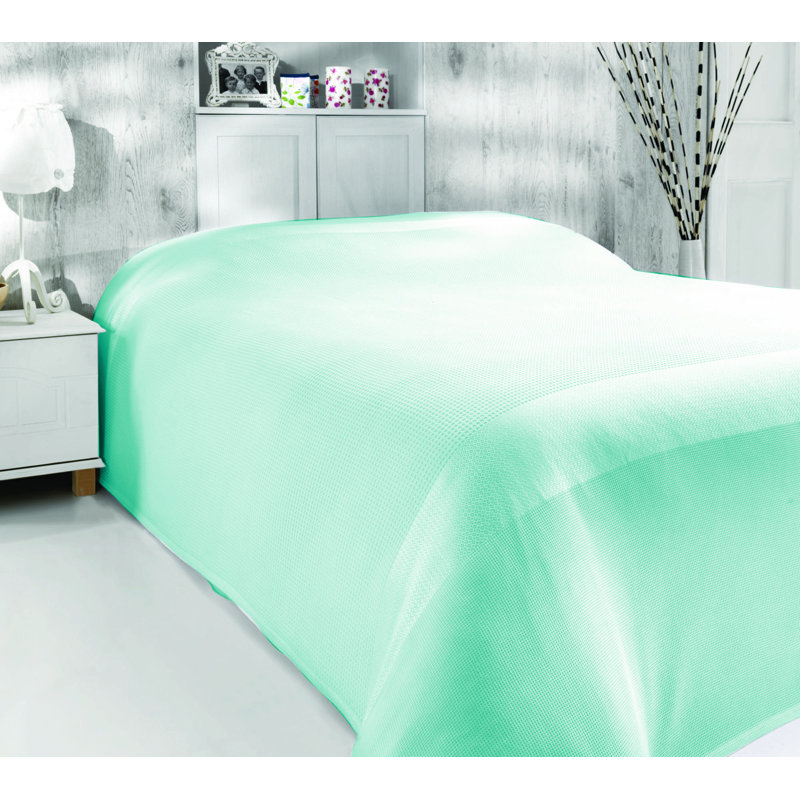 Ensemble de couvre-lit 100% Ingifast, Couvre-lit 63 po x 94 po, Turquoise