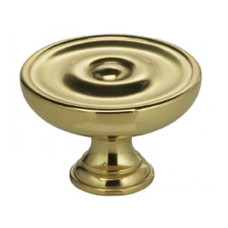 Classic & Modern Mushroom Knob, 1.57", Polished Brass