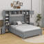 Lit double en bois avec tablette et armoire-869726735