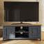 Daris 2 Door TV Cabinet Unit. 110cm Wide. For Screens Up To 50". Solid Oak Top. Fully Assembled.-798201678