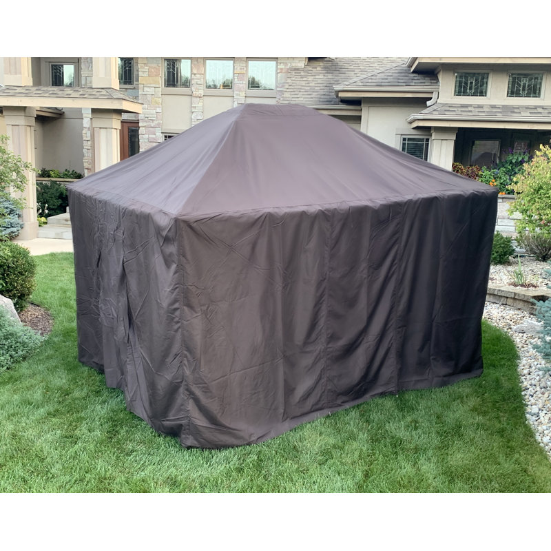 OUTDOOR CAUSAL Brown Polyester Side Wall for Gazebo
