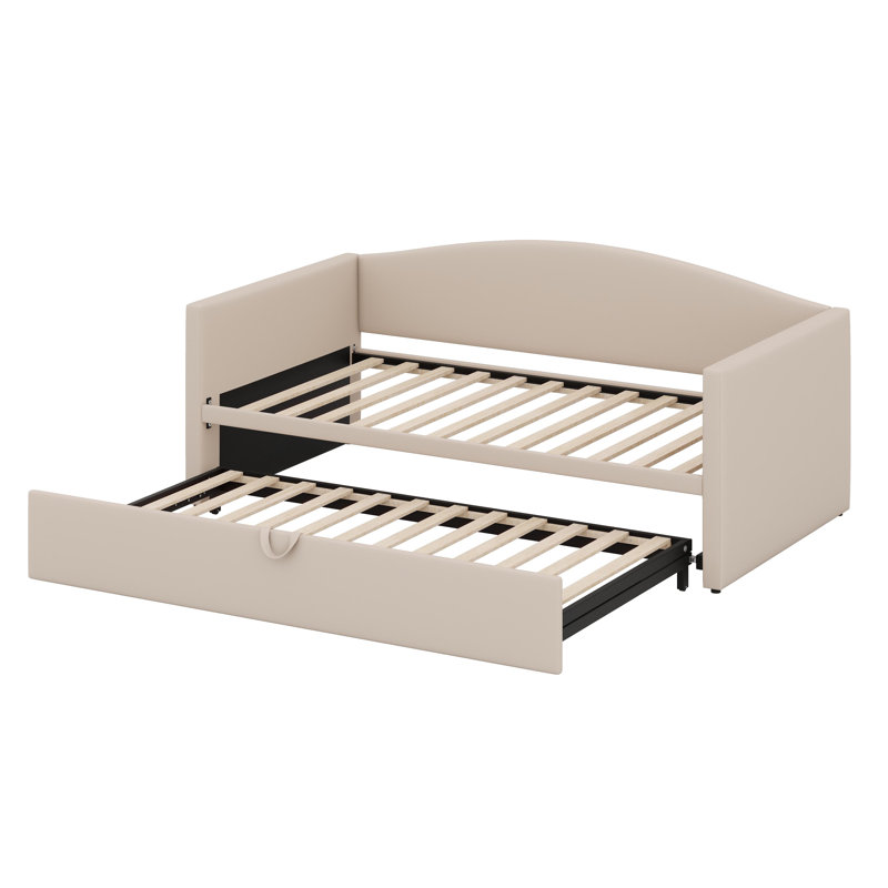 Lit de jour avec couchette extensible, Beige