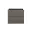 Armoire de salle de bain moderne grise sans lavabo, fixation murale avec 2 tiroirs, silencieuse pour une performance fluide, grande vasque de rangement en gris, tiroirs, rangement extensible, Perspectives-725444245