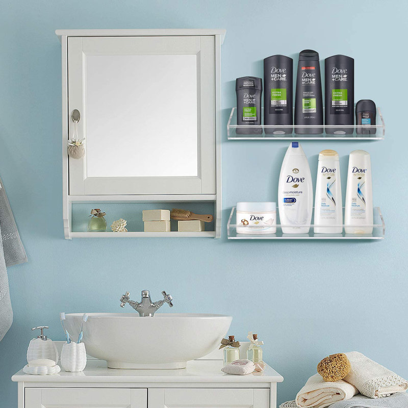 Ensemble de 2 tablettes flottantes pour salle de bain Sorbus