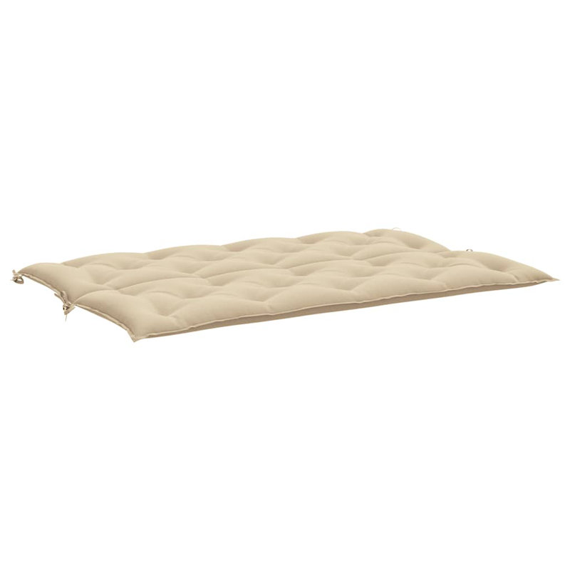 Garden Bench Cushion Set of 2 Beige Oxford Fabric 100 Percent Polyester Outdoor Bench Pads, 39.4" H x 59.1" W x 2.8" D