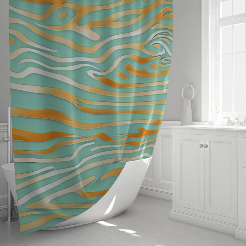 Comhan Abstract Shower Curtain, 72" H x 70" W