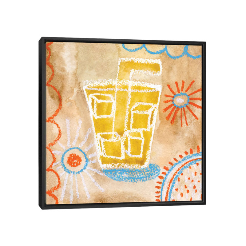 «Coffee Time», reproduction d'art sur toile, H 18 po x l 18 po x P 1,5 po, Toile encadrée noire, Pas de tapis