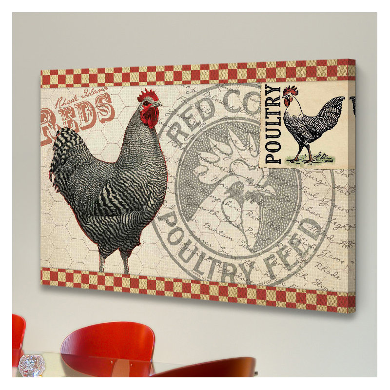 Volaille - Reproduction de publicité sur toile tendue, H 20 po x l 30 po x 1,5 po