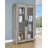 2-Door 5-Shelf Curio Cabinet with Glass Doors and Adjustable Shelves, Grey Driftwood