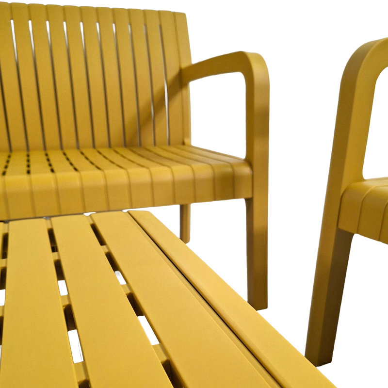 FREYA Lounge Set Avocado Green, Saffron Yellow