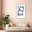 Modern Single Line Geometric Bear Print-69849479-69849482