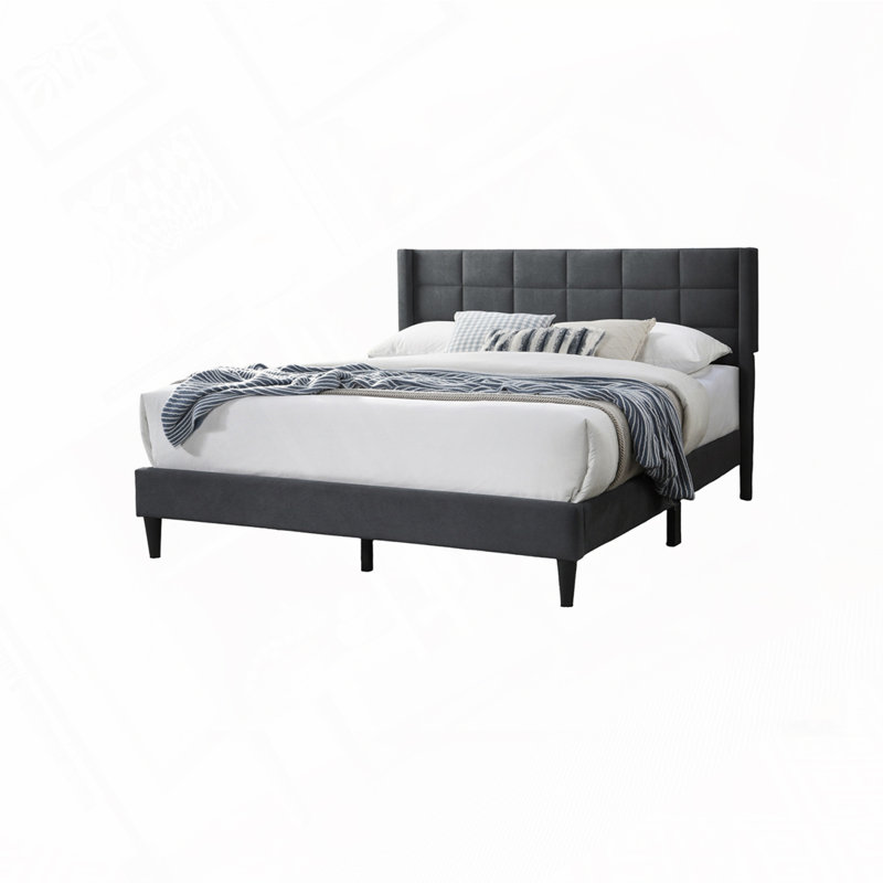 Grand lit moderne, Gris anthracite