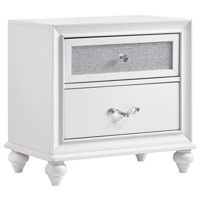 2-Drawer Nightstand - White Bedside Table With Storage | Gift Idea