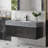 Ivanbrook Bathroom Vanity Set 39.4" Modern Floating Sintered Stone Bathroom Vanity Black with Sink-885826177