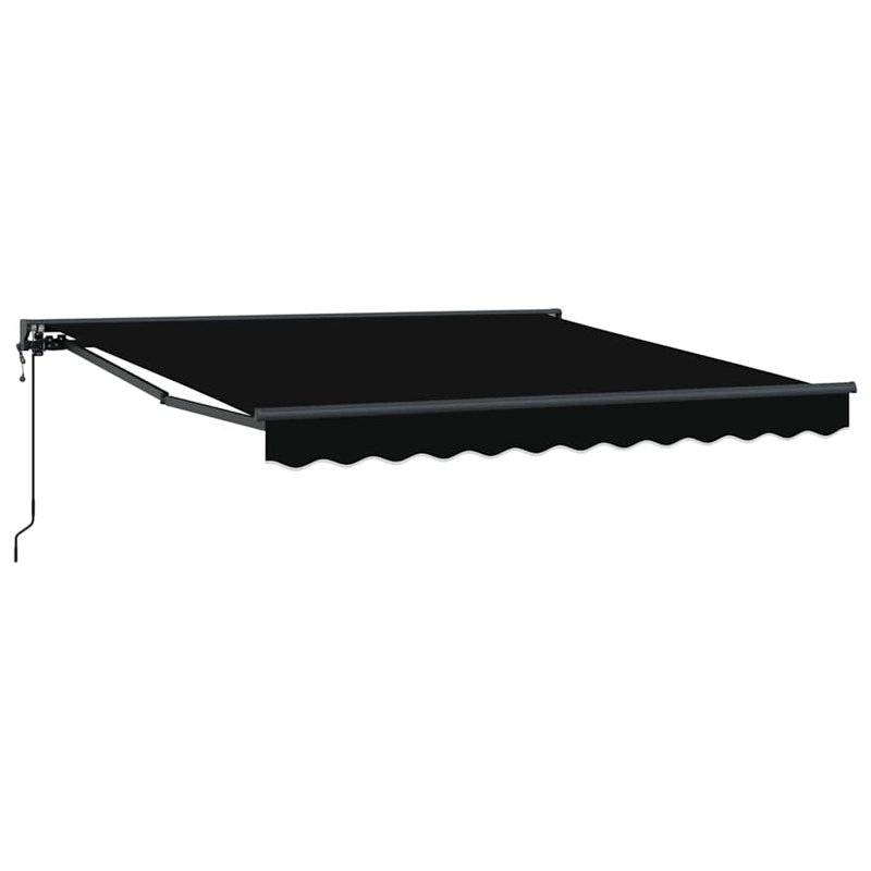 Brayden Studio Retractable Door / Window Awning, Black/Anthracite, 350 cm W x 250 cm D