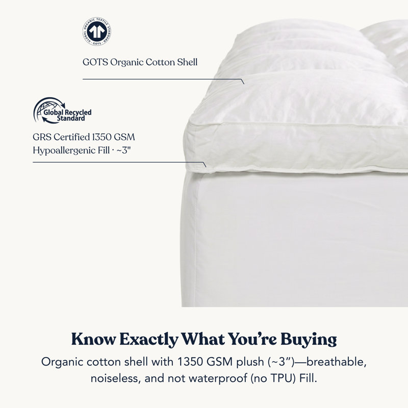 Couvre-matelas en duvet synthétique Delara, Très grand
