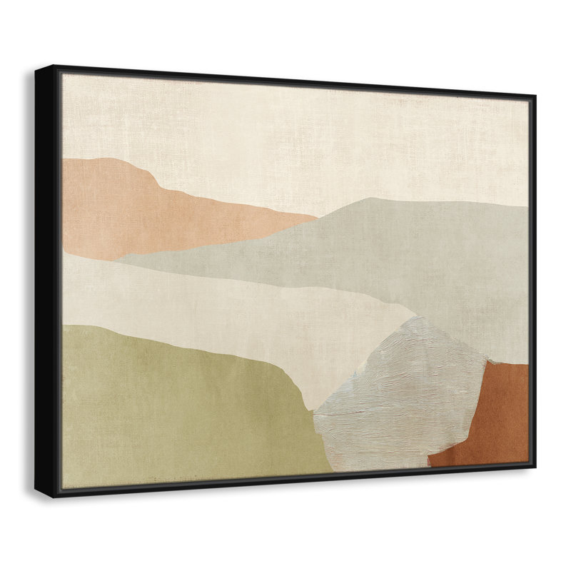 «Elspeth Pastel Views - Floater Frame», peinture sur toile, H 31,5 po x l 41,5 po, Noir