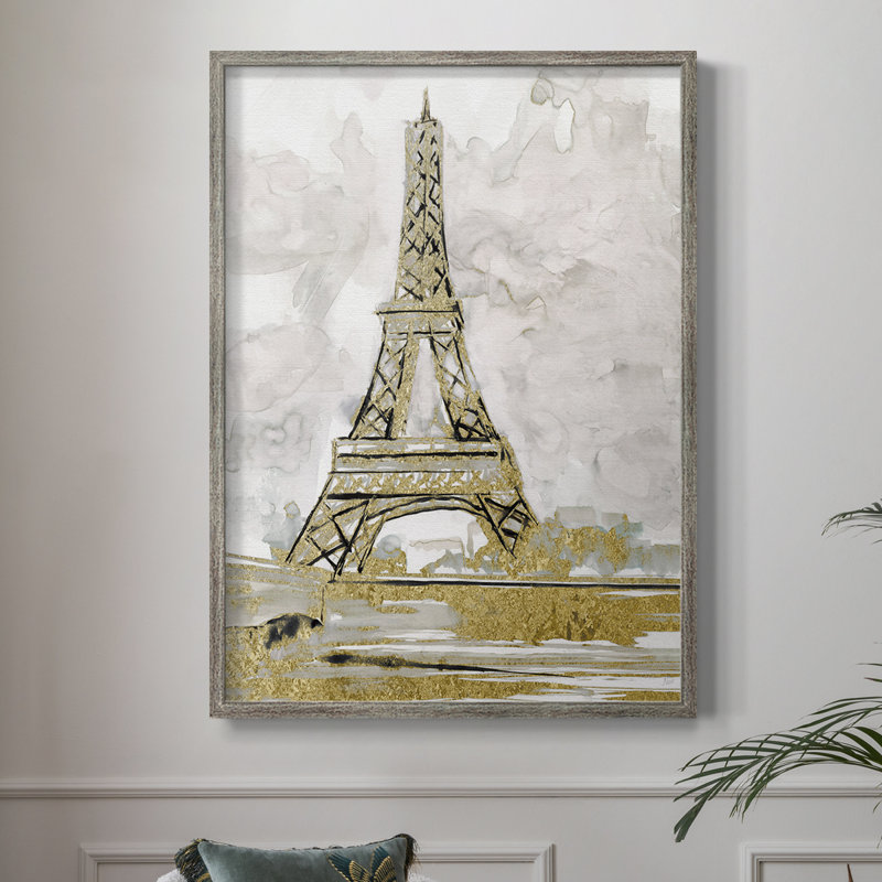 «Eiffel Tower Glitz», reproduction encadrée - bois massif, H 11 po x l 9 po