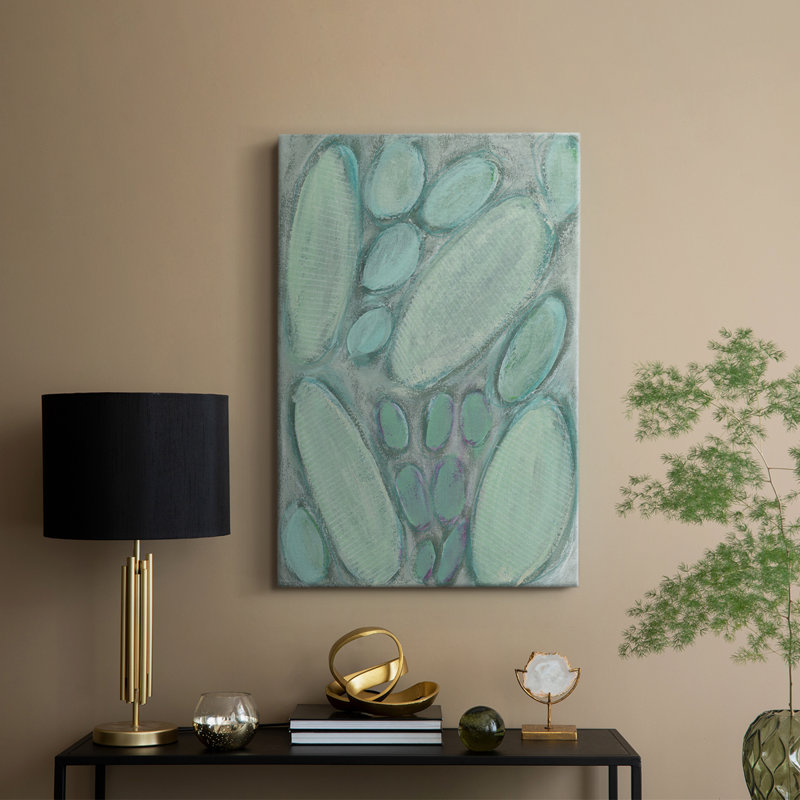 Blue Orbs I -Custom Wrapped Gallery Cavas, 18" H x 12" W