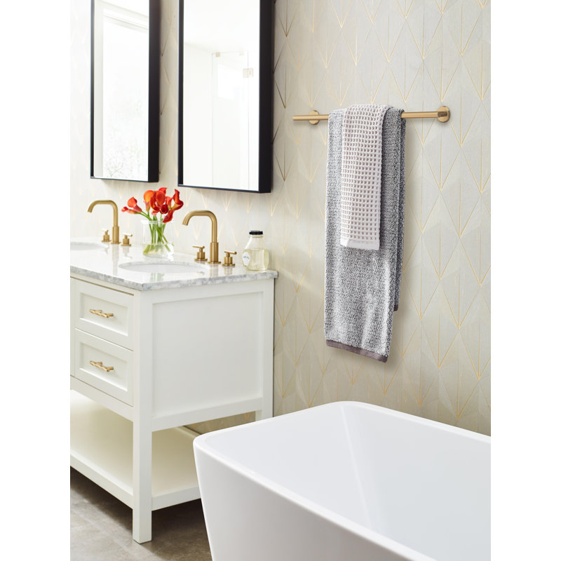 Barre à serviettes murale 27 "Arrondi ™, Champagne champagne