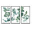 Feuilles d'eucalyptus vert foncé - peinture sur toile flottante 3 pièces-1741898963-1741898962