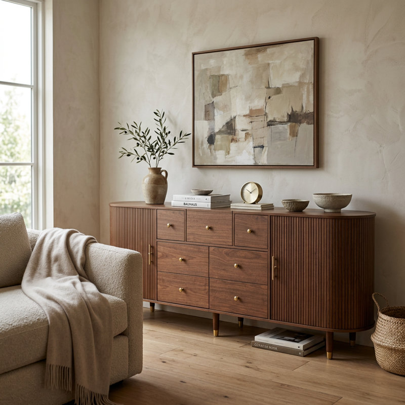 85"W Sideboard Buffet Table