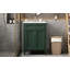 Meuble-lavabo en bois avec lavabo, 2 portes et tiroir basculant-1379517843