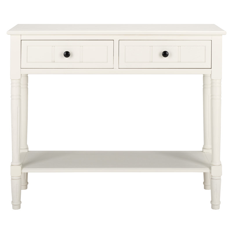 Console en bois massif 35,8 po Malmesbury, Crème patinée
