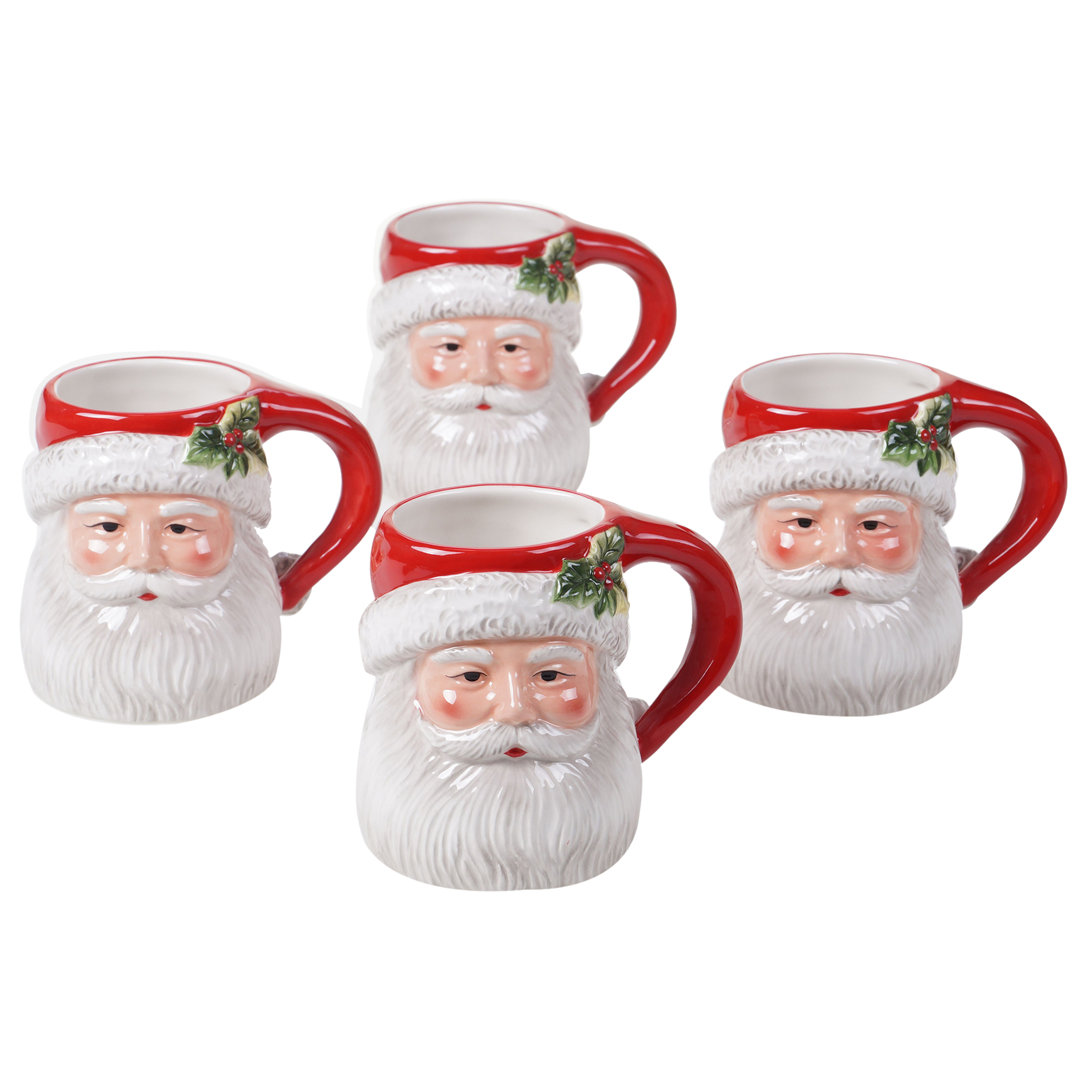 Certified International Magic Of Christmas  Santa Set Of 4  Mugs (Set of 4) Certified International
