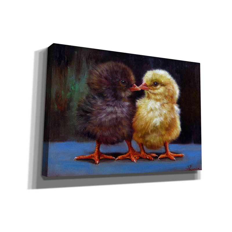 «The Kiss» par Lucia Heffernan, art mural sur toile, H 18 po x l 26 po x P 0,75 po