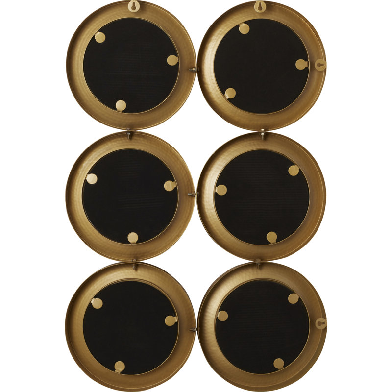 Miroir mural à disque en bois marcus